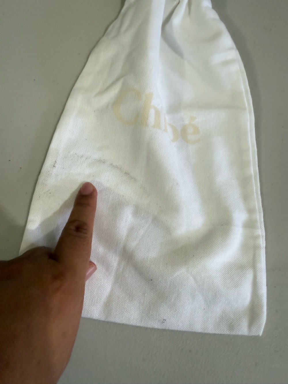 Chloe Cream Drawstring Mini Pouch - Picture 2 of 4